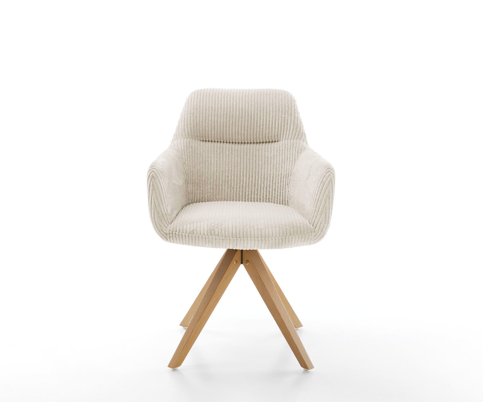 Eetkamerstoel Pejo-Flex koord beige houten frame hoekig natuur pocketveer kern 1