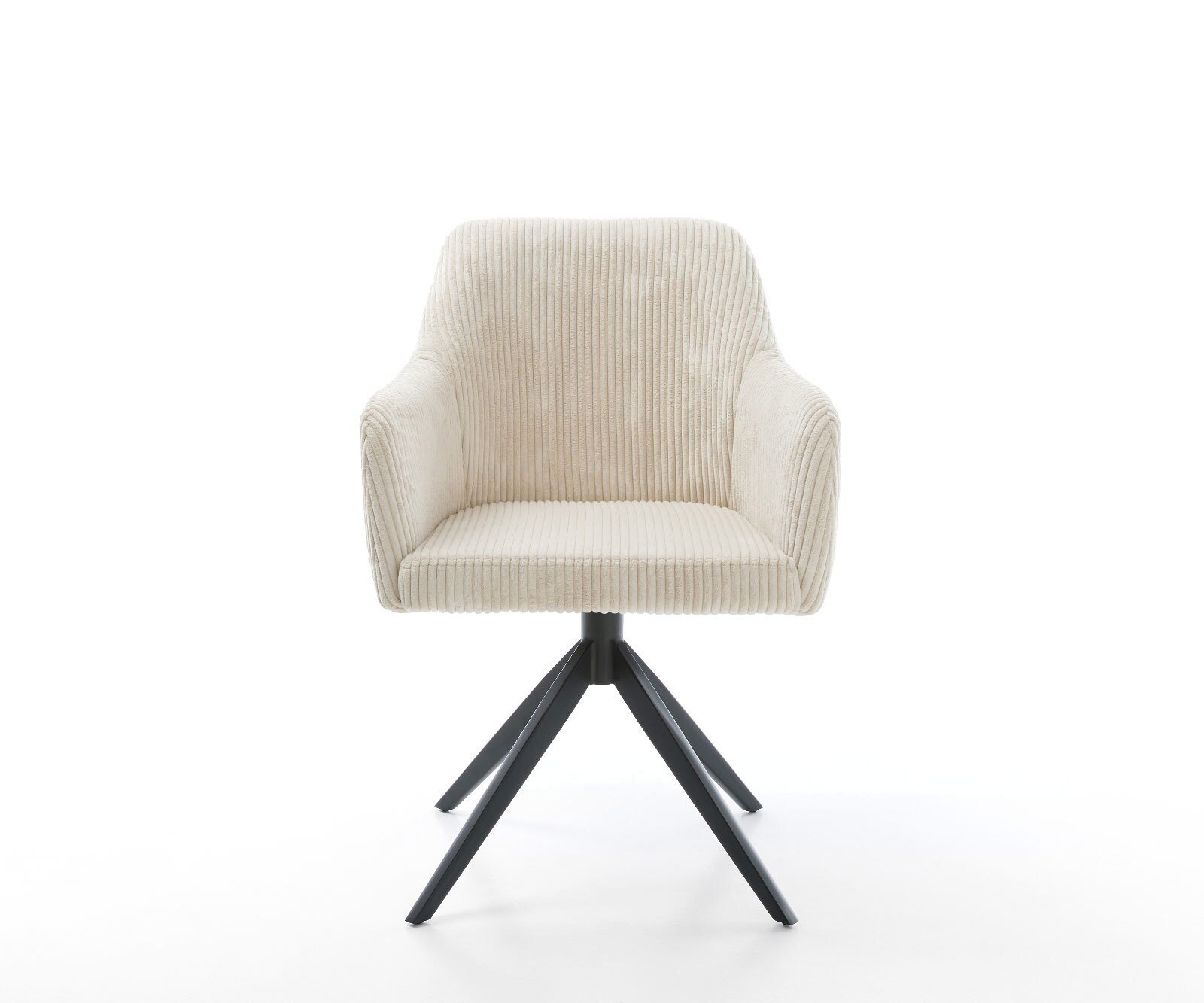 Draaistoel Greg-Flex koord beige kruisframe breed zwart 360° draaibaar rocker-functie pocketveer kern 1