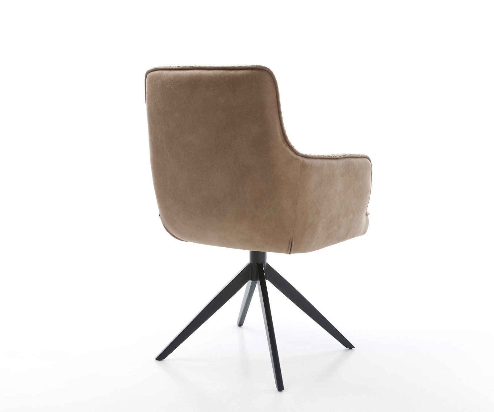 Draaistoel Heira-Flex met armleuning materiaalmix mud kruisframe breed zwart 360° draaibaar rocker-functie pocketveer kern 4