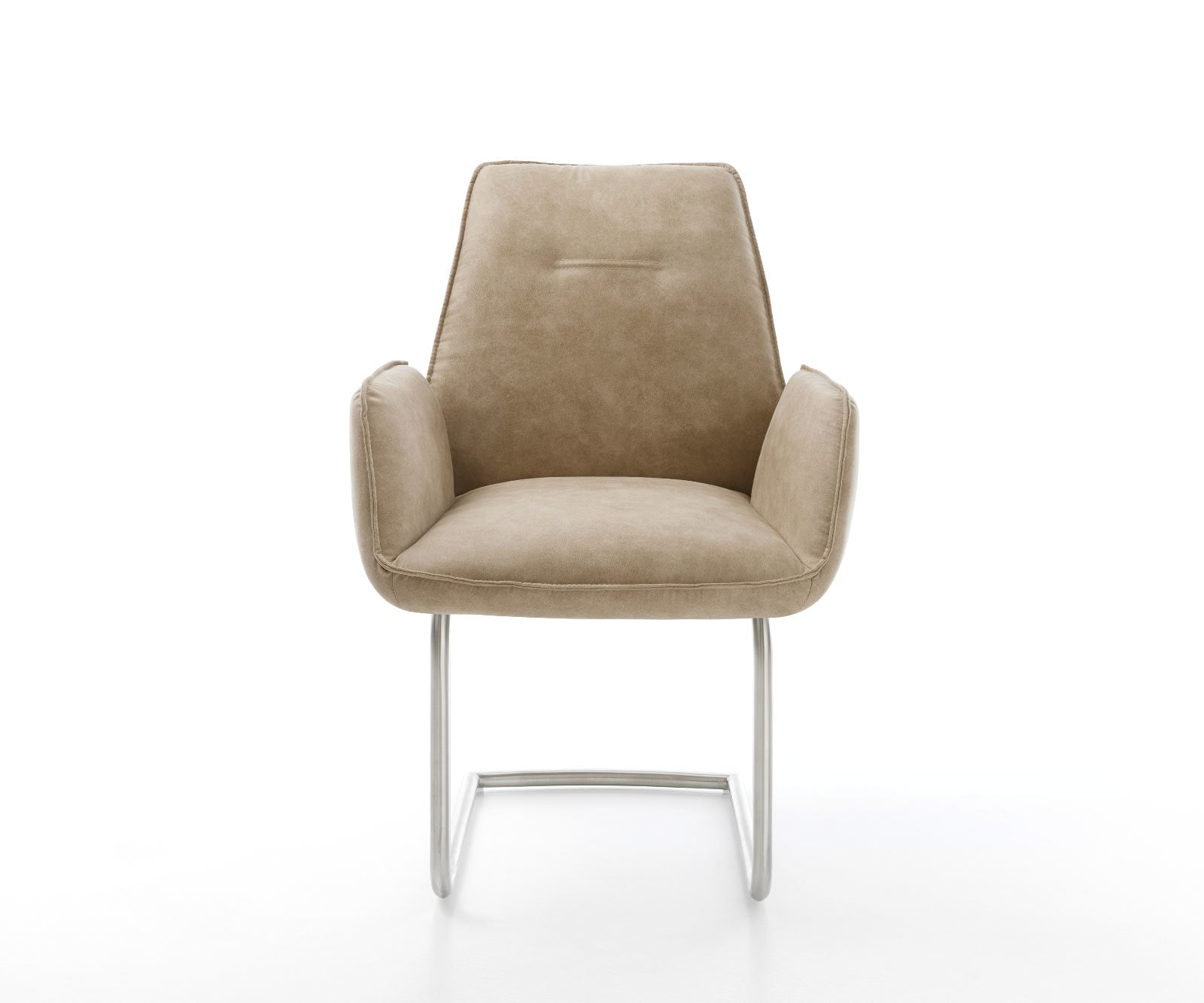 Sledemodel Zoa-Flex microvelours beige vintage sledemodel rond roestvrij staal pocketveer kern 2