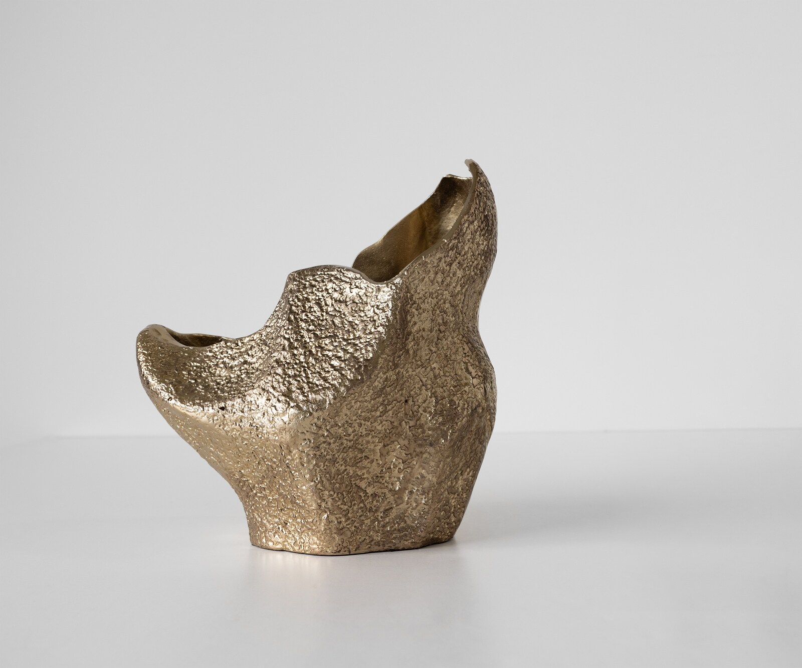 Vaas Grotta B31 x D20 x H34 cm Aluminium Champagner Handgemaakt 2