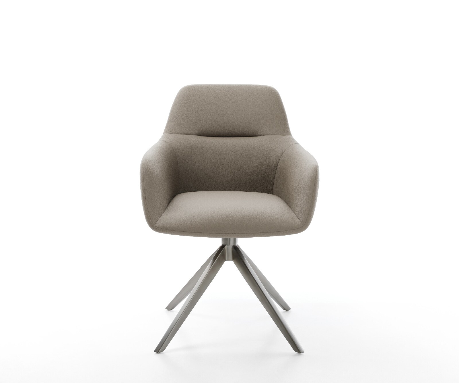 Draaistoel Pejo-Flex echt leer mud kruisframe breed grafiet 360° draaibaar rocker-functie pocketveer kern 1
