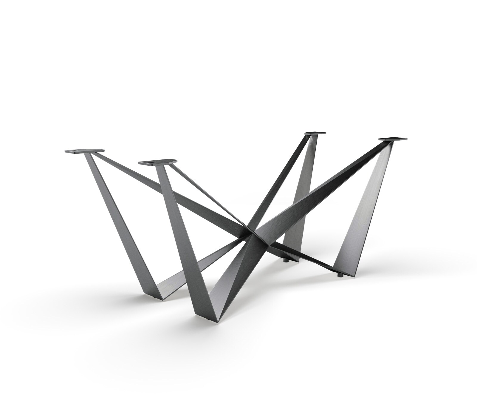 Tafelonderstel Spider roestvrij staal grafiet voor tafelbladen vanaf 200 cm