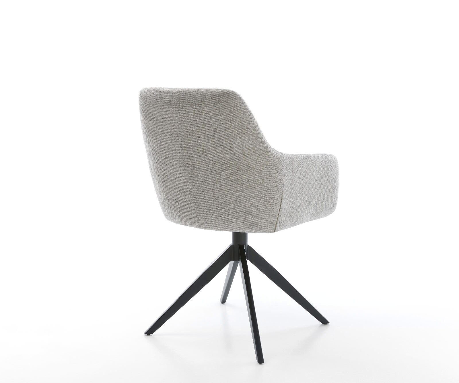 Draaistoel Pejo-Flex stripes lichtgrijs kruisframe breed zwart 360° draaibaar rocker-functie pocketveer kern 4