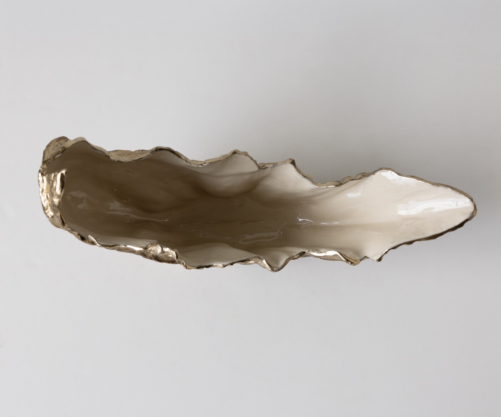 Schaal Maris B52 x D15 x H28 cm Aluminium Champagner Ivory Handgemaakt 4