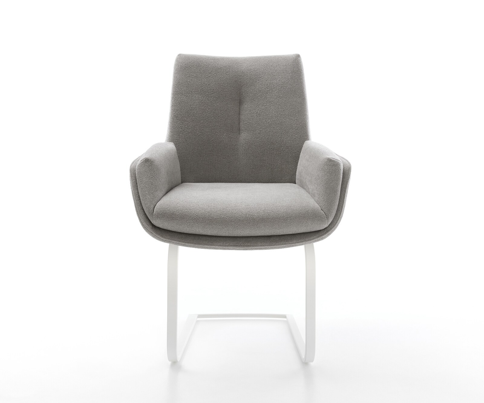 Sledemodel Clea-Flex zachte stof met structuur grijs sledemodel vlak wit pocketveer kern 2