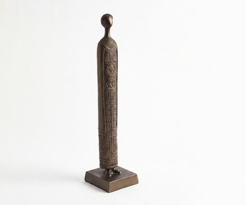 Beeldje Sentinel B12 x D12 x H51 cm Aluminium Aurum Satin Gegoten