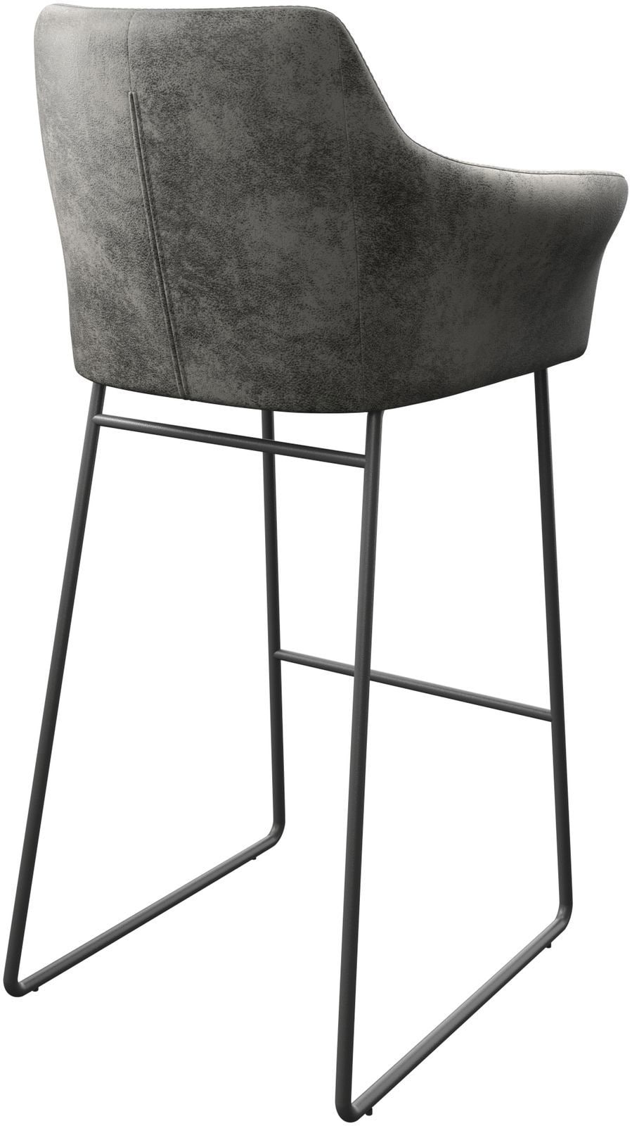 Barstoel Yulo-Flex vintage grijs slipframe metaal 4 Barstoel Yulo-Flex vintage grijs slipframe metaal 4