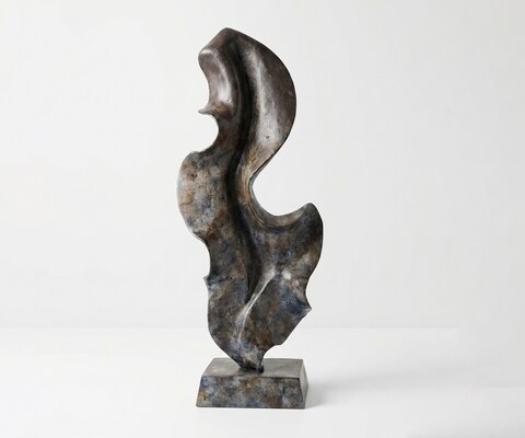 Sculptuur Arvena B37 x D16 x H92 cm Aluminium Umbra Antica Handgemaakt