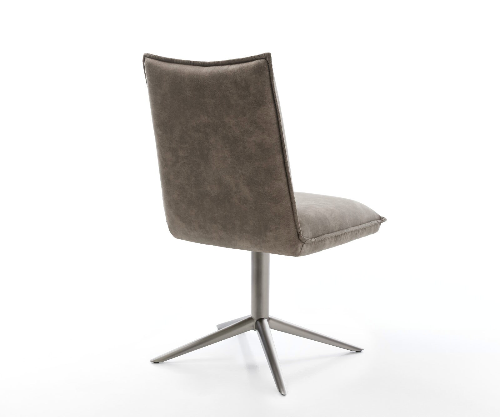 Draaistoel Lelio-Flex microvelours taupe vintage kruispoot grafiet 360° draaibaar rocker-functie pocketveer kern 4