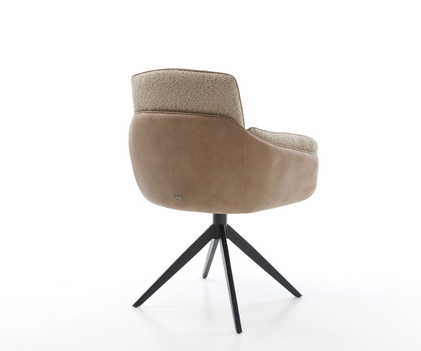 Draaistoel Luan-Flex met armleuning materiaalmix mud kruisframe breed zwart 360° draaibaar rocker-functie 4