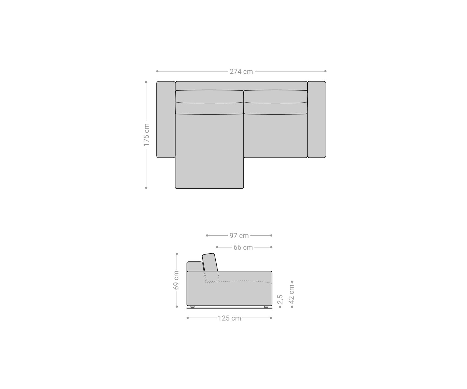 Hoekbank Lanzo XL 270x180 cm bouclee Cream-White Recamiere variabel 5 Hoekbank Lanzo XL 270x180 cm bouclee Cream-White Recamiere variabel 5