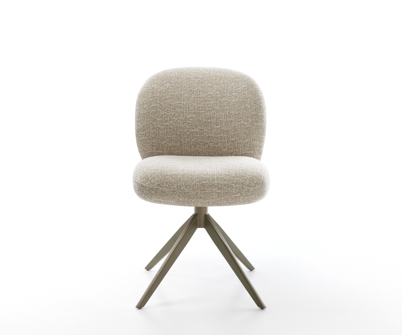 Draaistoel Nube-Flex geweven stof beige kruisframe breed afwerking met titanium 360° draaibaar rocker-functie pocketveer kern 2