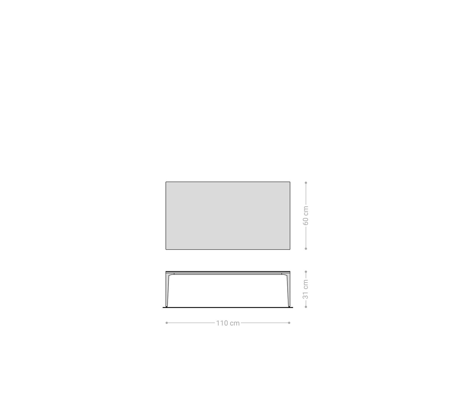 Salontafel Levente 110x60 cm Keramiek Emperador Extra Lucidato Donkerbruin Onderstel roestvrij staal zilver 8