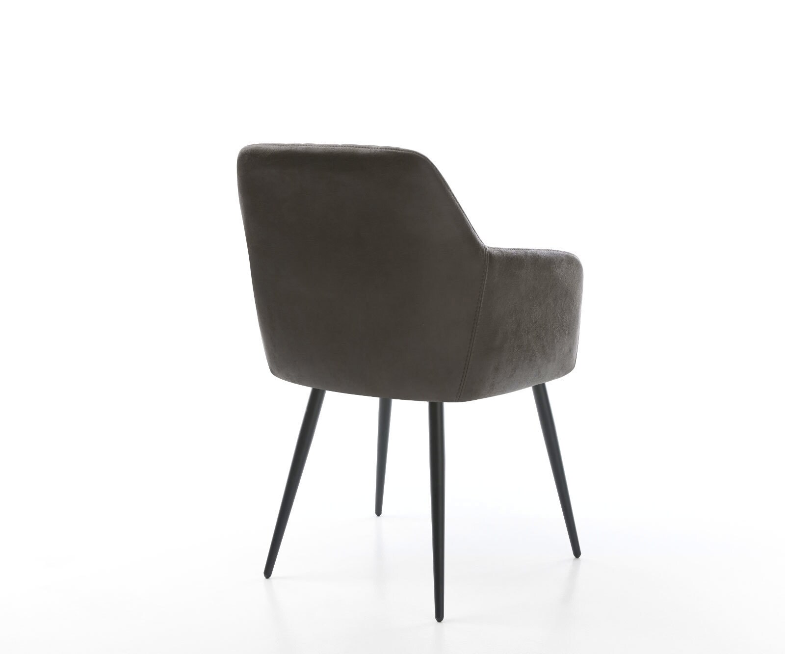 Eetkamerstoel Greg-Flex microvelours antraciet vintage 4-poot conisch zwart pocketveer kern 4 Eetkamerstoel Greg-Flex microvelours antraciet vintage 4-poot conisch zwart pocketveer kern 4