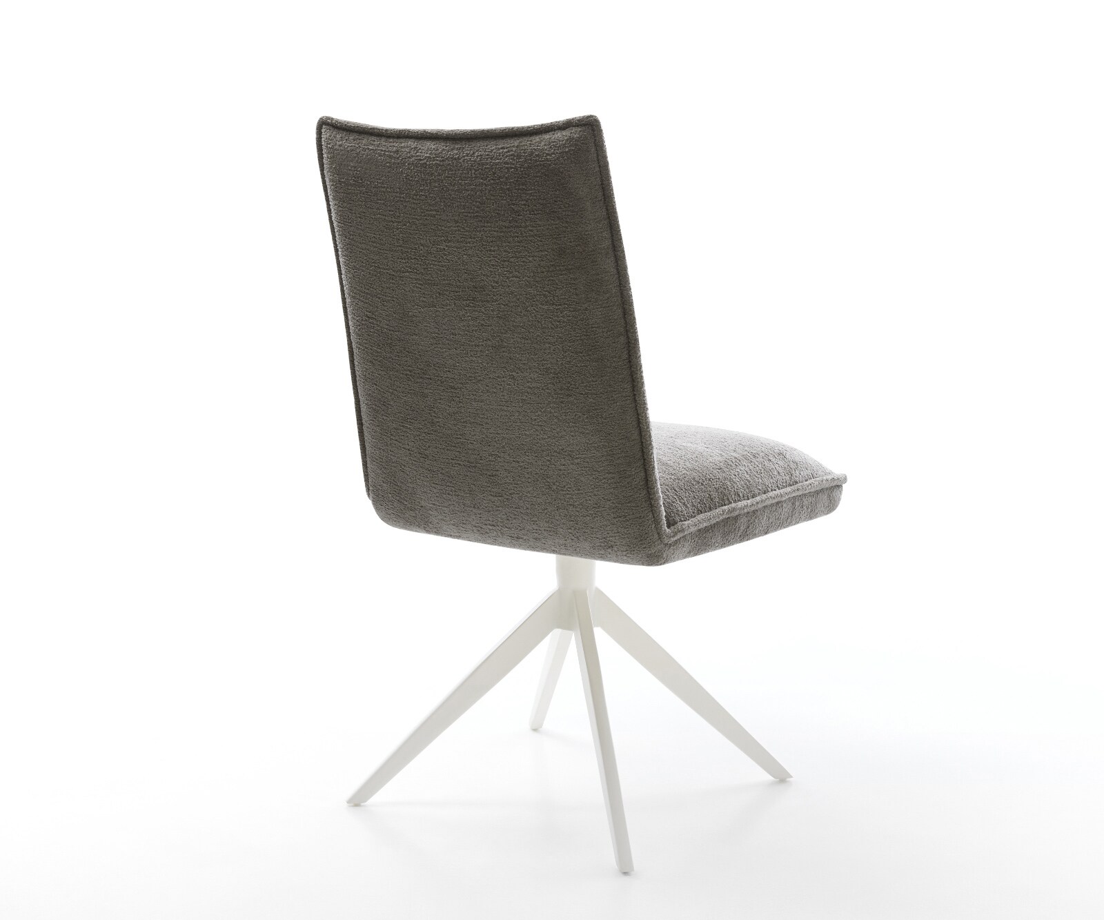 Draaistoel Lelio-Flex bouclé zacht mud kruisframe breed wit 360° draaibaar rocker-functie pocketveer kern 4