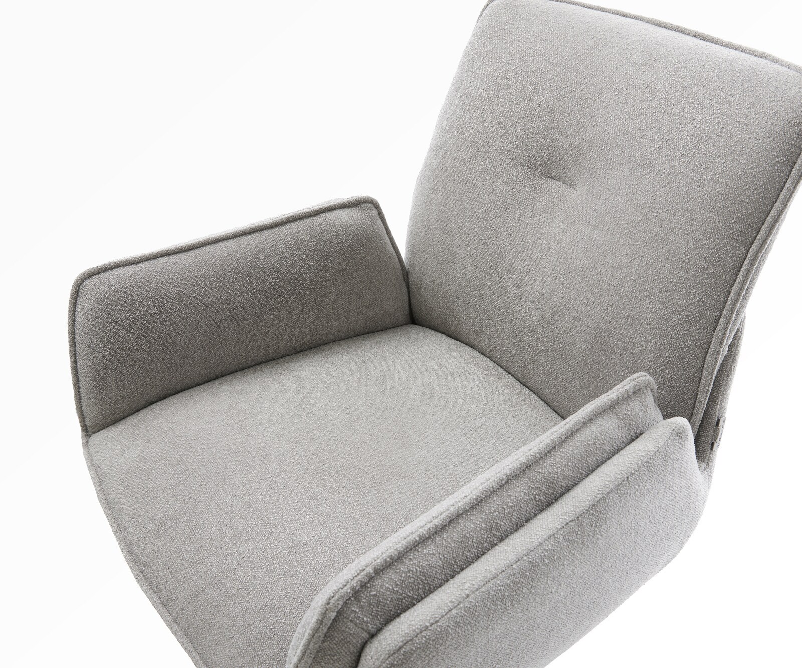 Barstoel Nela-Flex Zachte stof met structuur Grijs Draaivoet in hoogte verstelbaar wit Wit 4