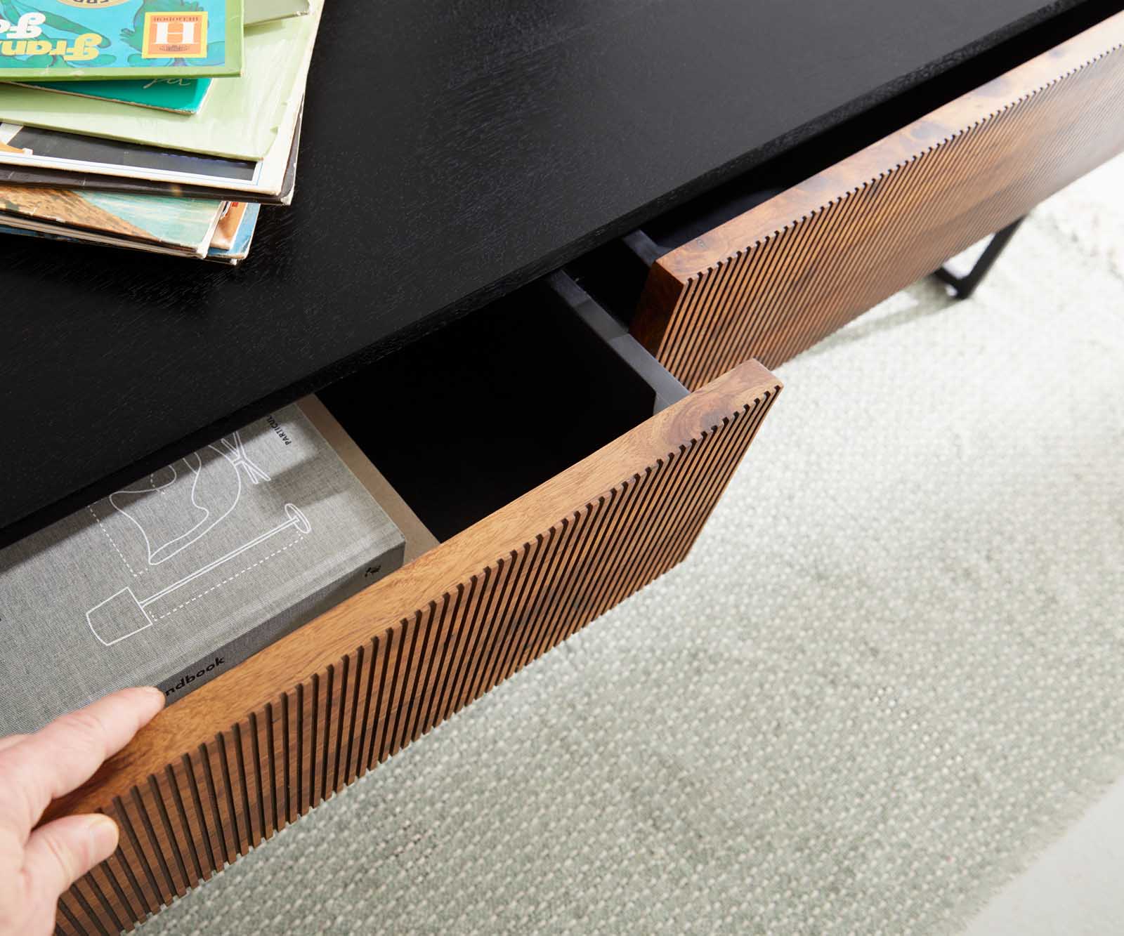 Salontafel Vaag 120 cm sheesham natuur mango zwart 4 laden 5 Salontafel Vaag 120 cm sheesham natuur mango zwart 4 laden 5