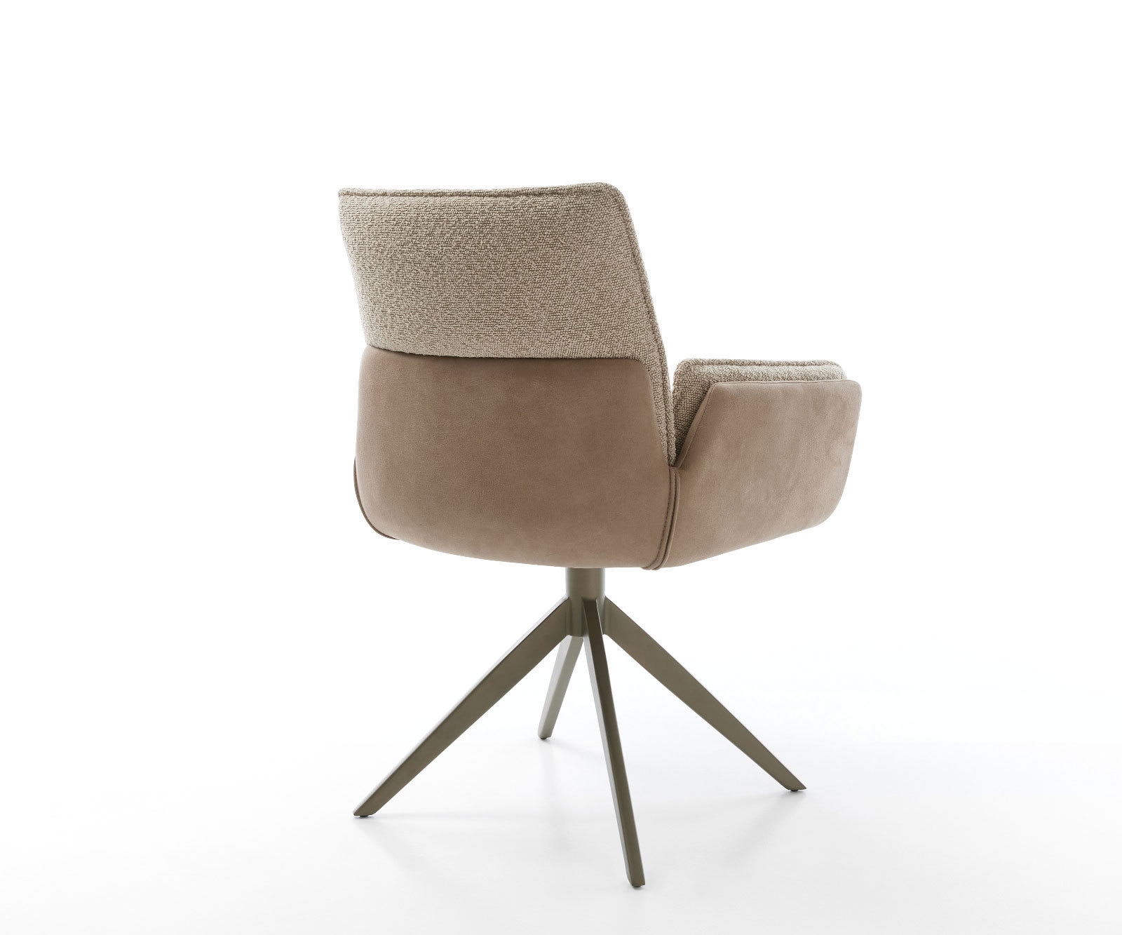 Draaistoel Nela-Flex microvelours mud vintage kruisframe breed afwerking met titanium 360° draaibaar rocker-functie 4 Draaistoel Nela-Flex microvelours mud vintage kruisframe breed afwerking met titanium 360° draaibaar rocker-functie 4