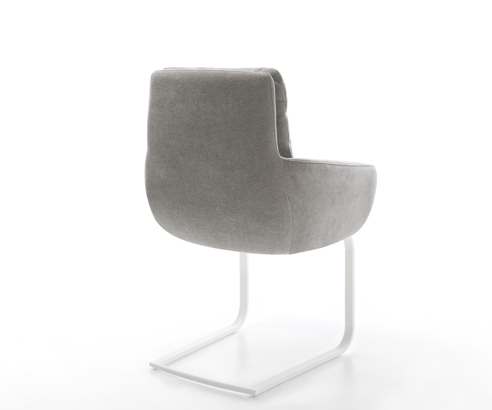 Sledemodel Abelia-Flex met armleuning zachte stof met structuur grijs sledemodel vlak wit 5