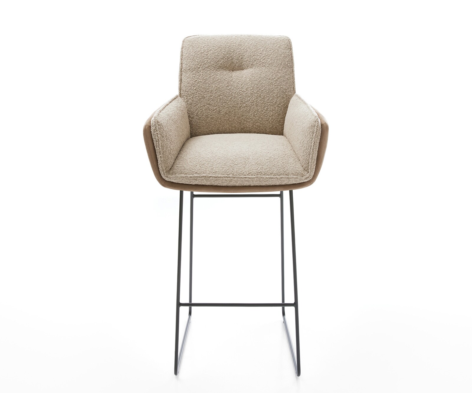 Barstoel Nela-Flex materiaalmix Mud sledebeen metalen frame pocketvering 1 Barstoel Nela-Flex materiaalmix Mud sledebeen metalen frame pocketvering 1