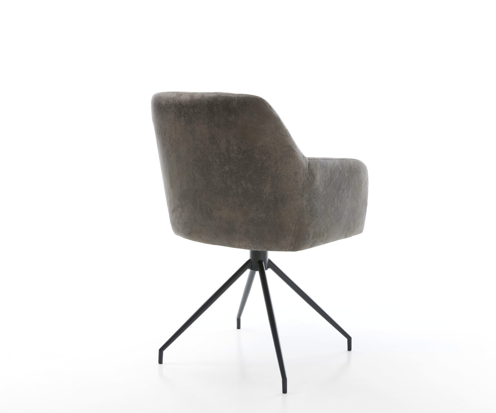 Eetkamerstoel Greg-Flex microvelours grijs antiek kruisframe conisch zwart pocketveer kern 4 Eetkamerstoel Greg-Flex microvelours grijs antiek kruisframe conisch zwart pocketveer kern 4