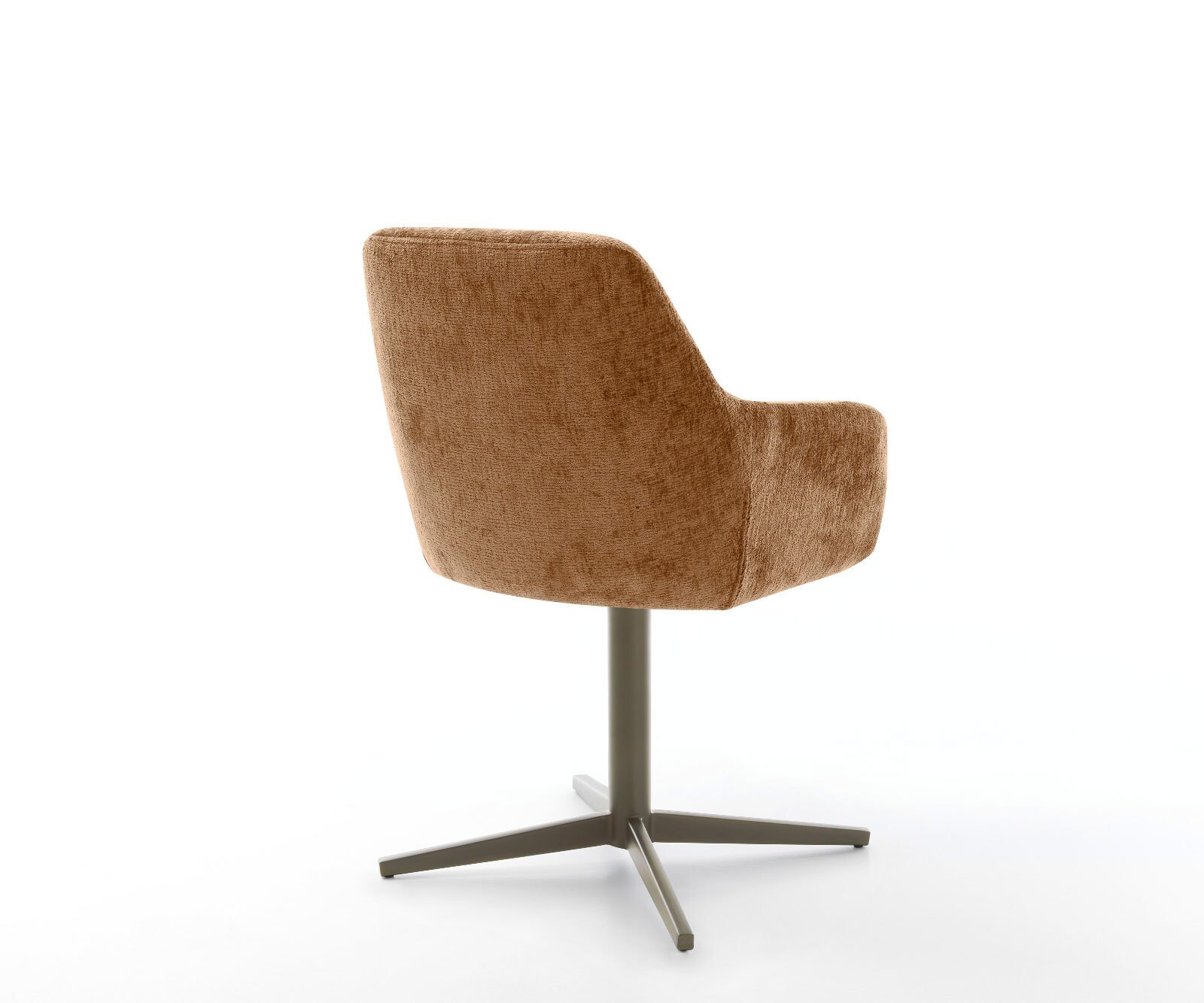 Draaistoel Pejo-Flex chenille Roest kruispoot afwerking met titanium 360° draaibaar pocketveer kern 4