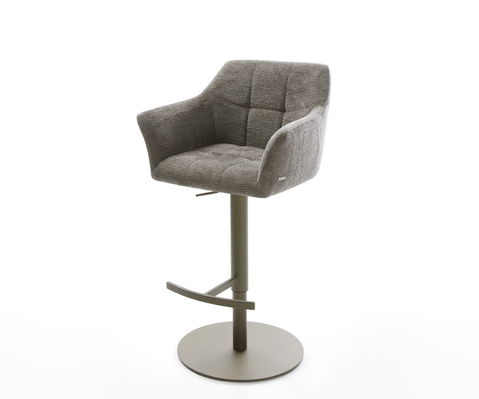 Barstoel Yulo-Flex Bouclé zacht Mud Draaivoet in hoogte verstelbaar Titaankleurig Titaankleurig 1