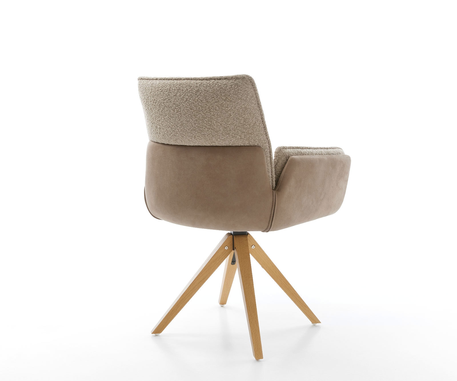 Draaistoel Nela-Flex materiaalmix mud houten frame hoekig natuur 180° draaibaar 3 Draaistoel Nela-Flex materiaalmix mud houten frame hoekig natuur 180° draaibaar 3