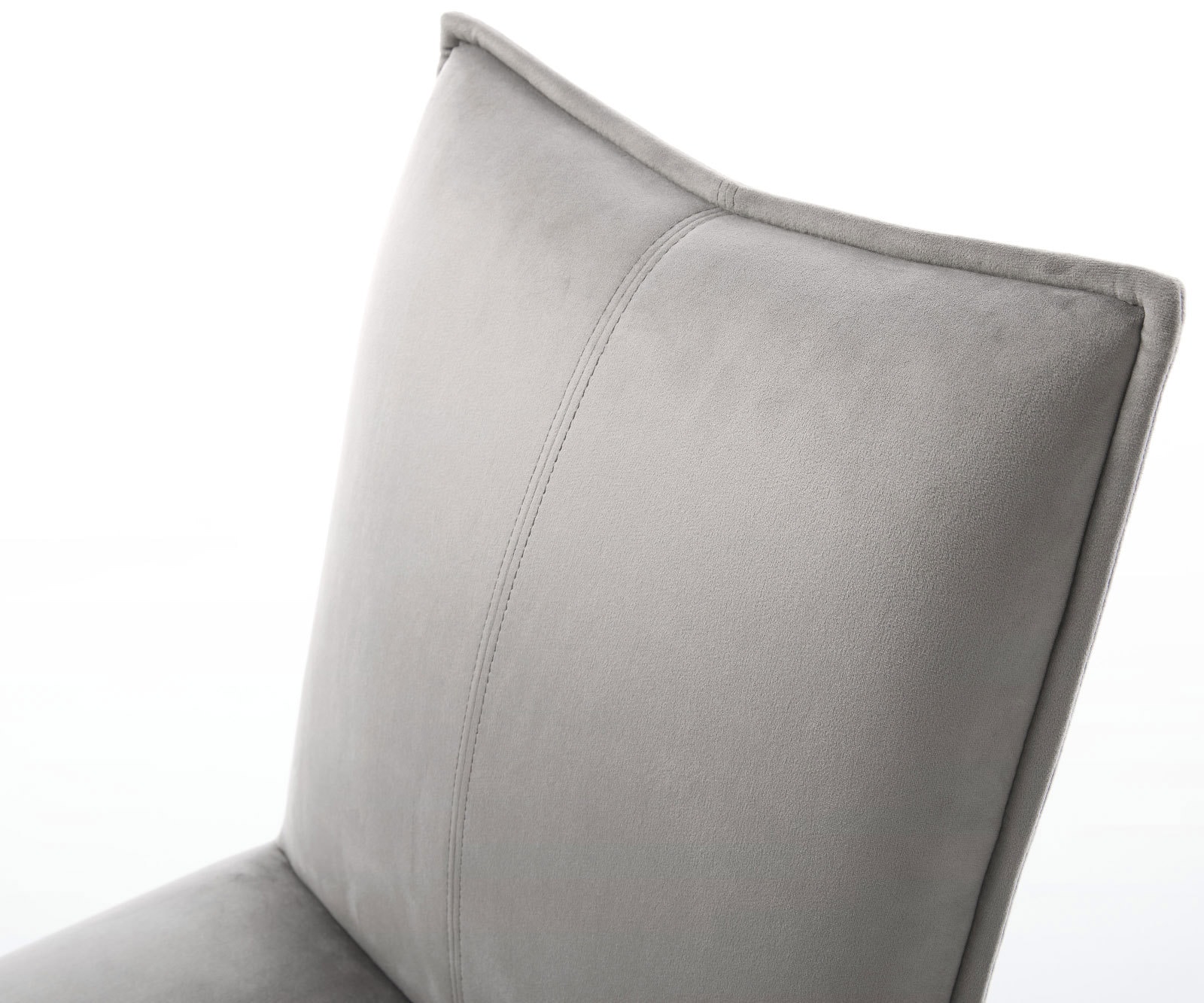 Draaistoel Lelio-Flex fluweel grijs kruisframe breed zwart 360° draaibaar rocker-functie pocketveer kern 4