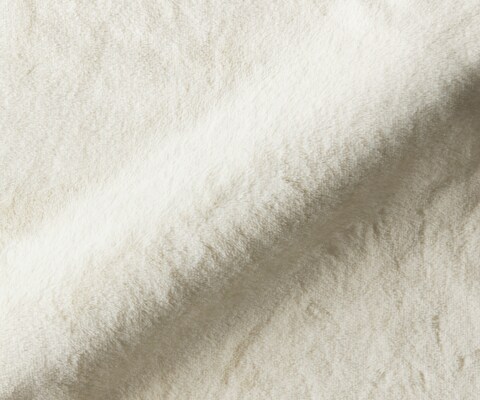 Stoffen Flex pluchen crème-wit