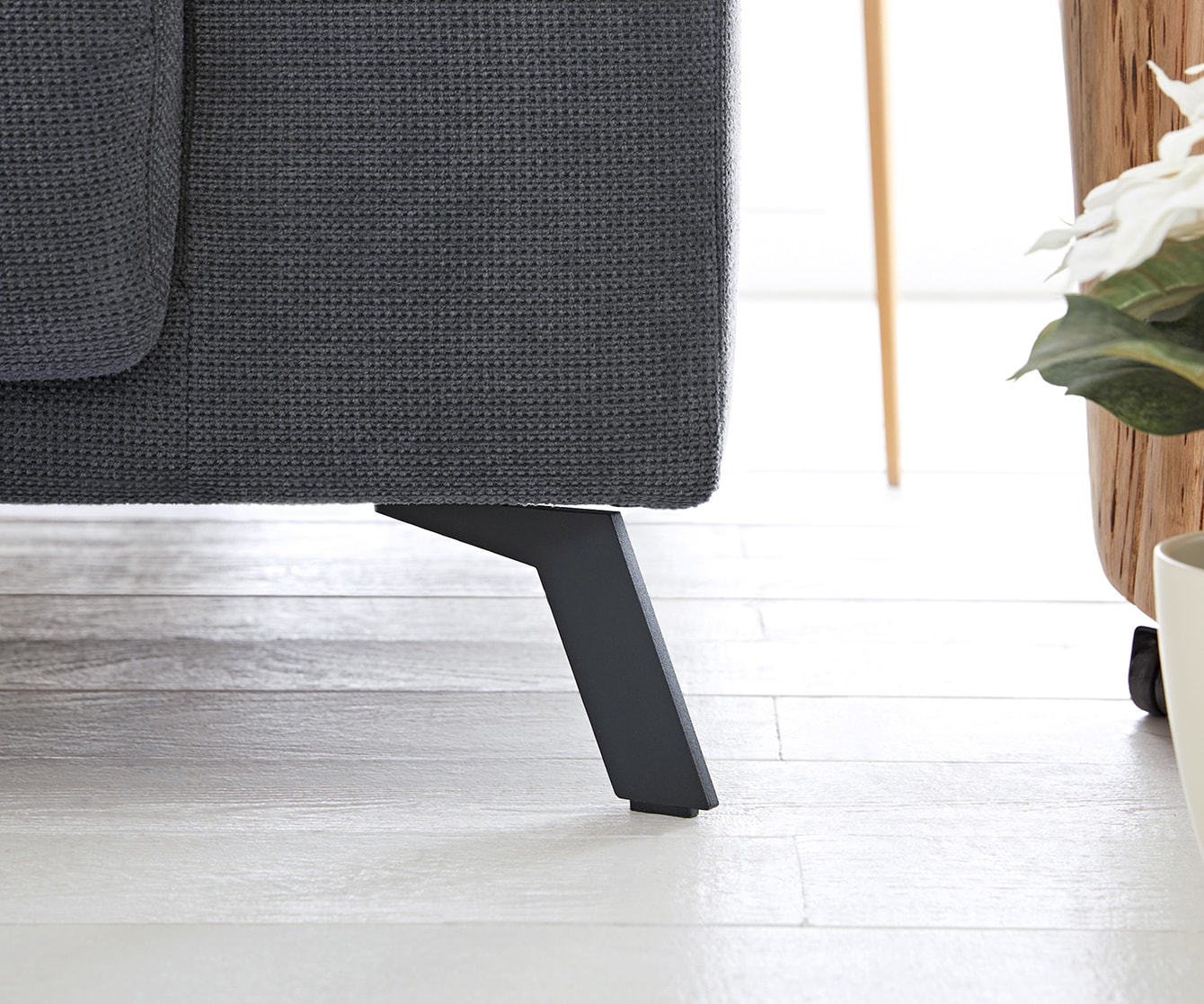 Hoekbank Ordino 285x200 microvezel zwart voetenbank links elektrische zitdiepteverstelling 8