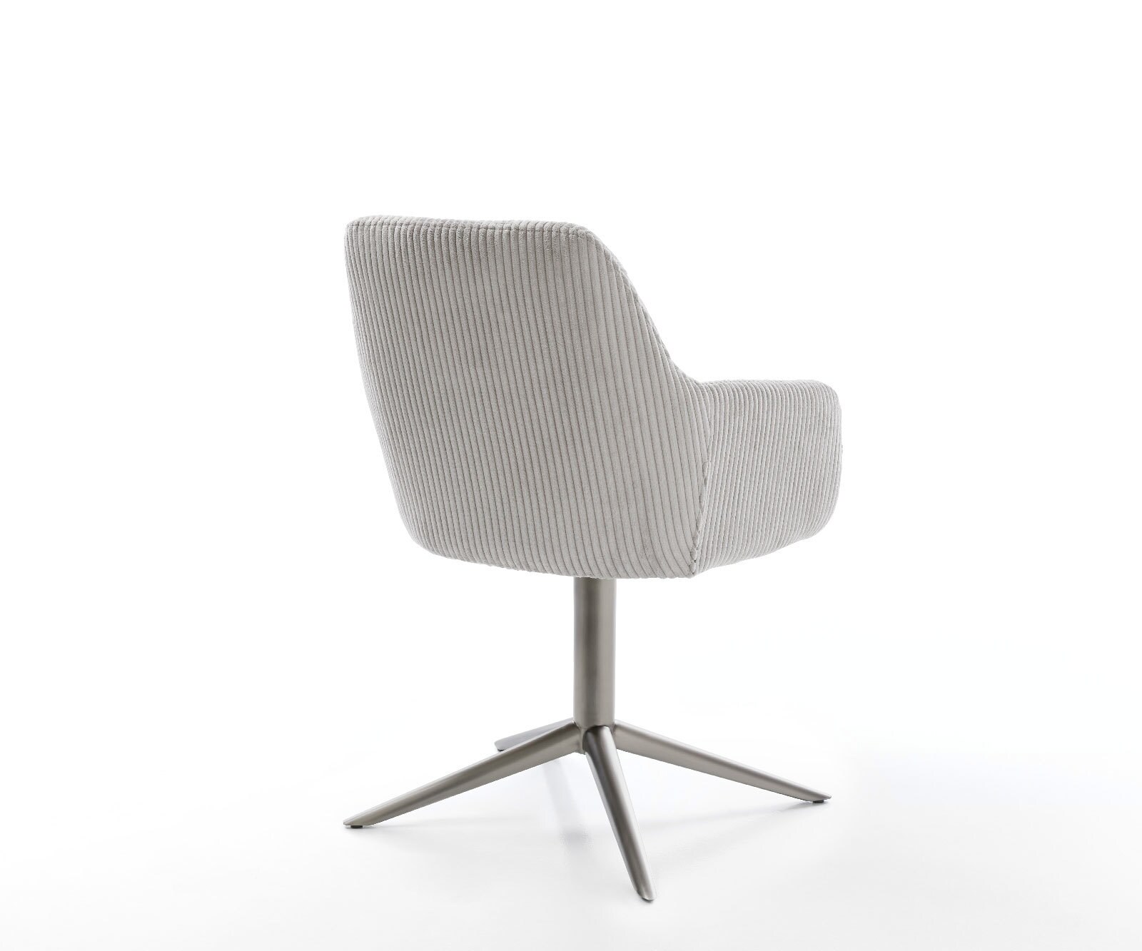 Draaistoel Pejo-Flex koord zilver grijs kruispoot grafiet 360° draaibaar rocker-functie pocketveer kern 5