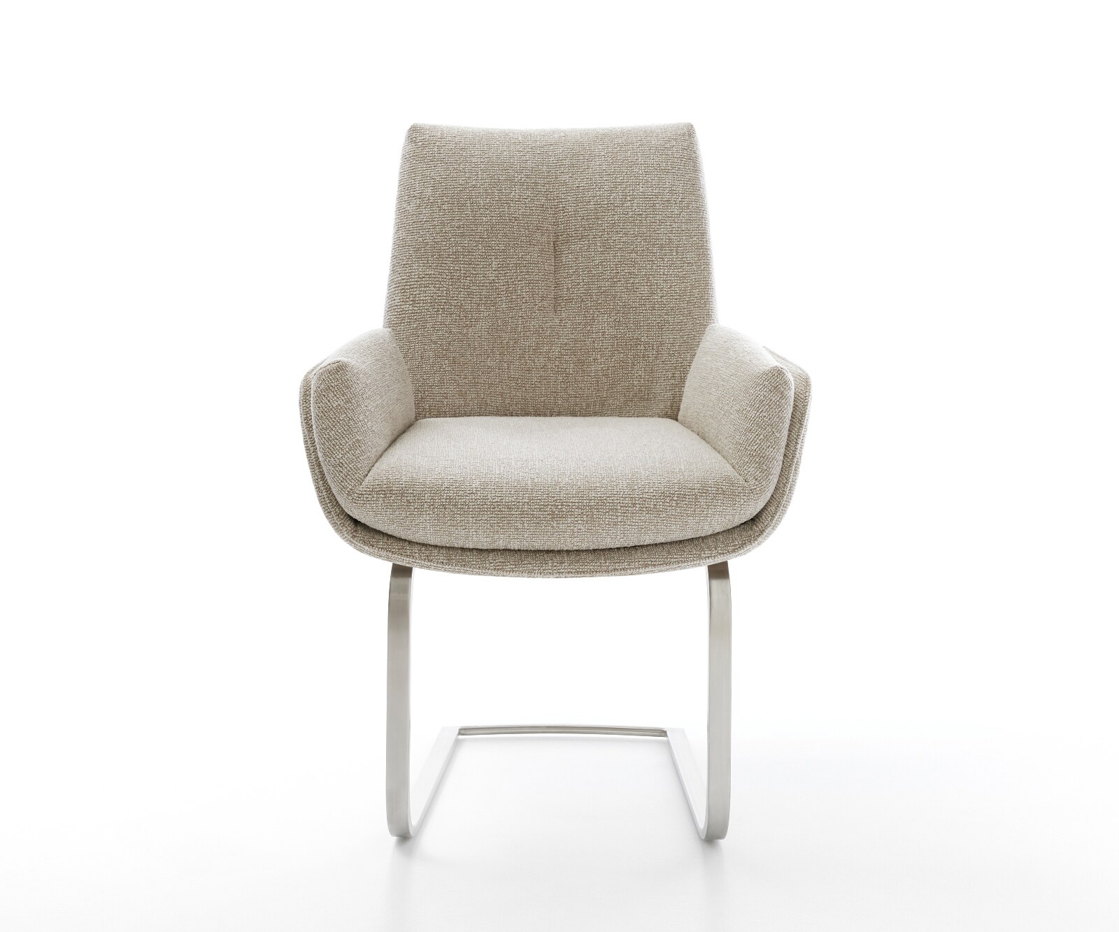 Sledemodel Clea-Flex geweven stof beige sledemodel vlak roestvrij staal pocketveer kern 2