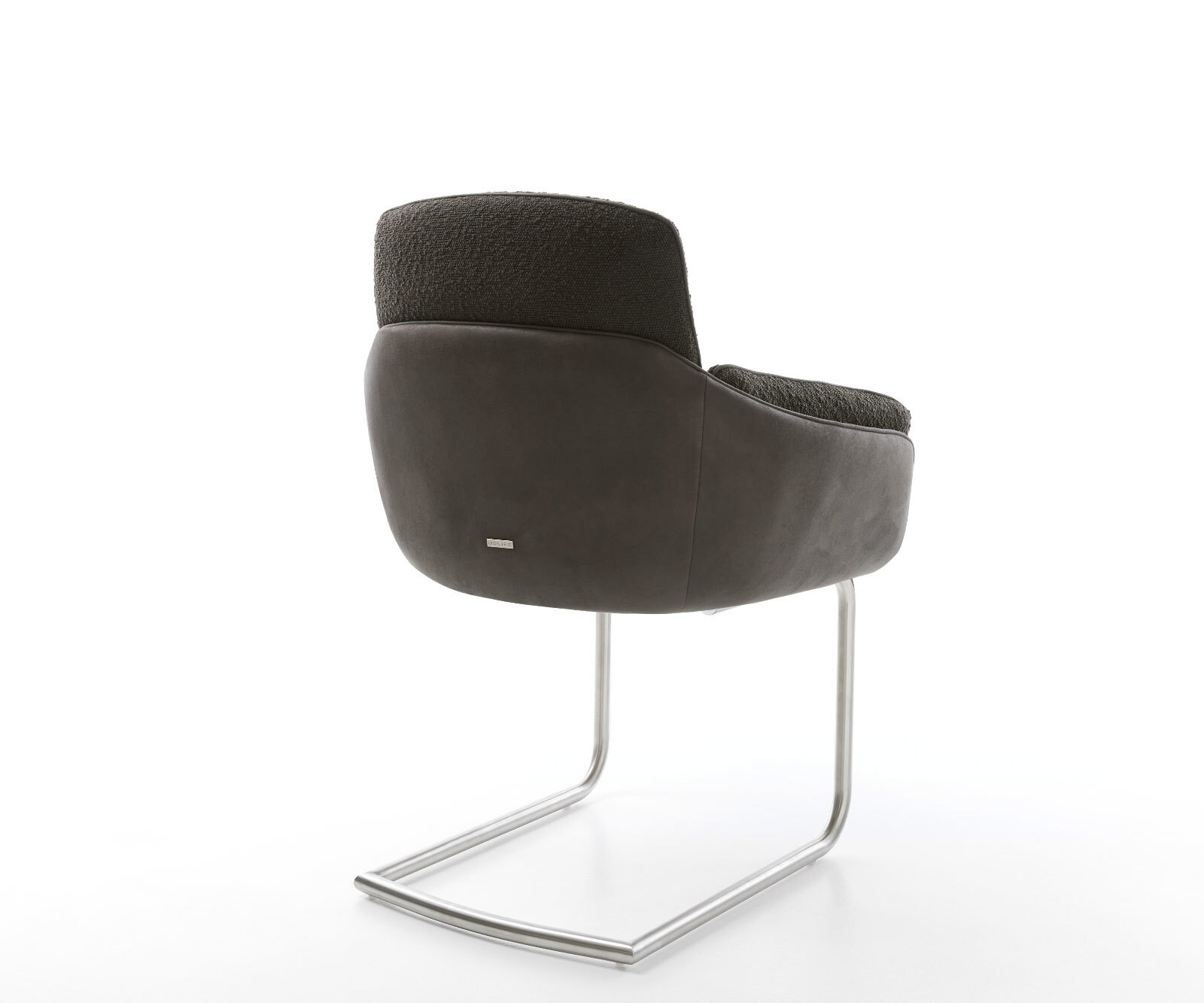 Sledemodel Luan-Flex met armleuning materiaalmix zwart sledemodel rond roestvrij staal 4 Sledemodel Luan-Flex met armleuning materiaalmix zwart sledemodel rond roestvrij staal 4