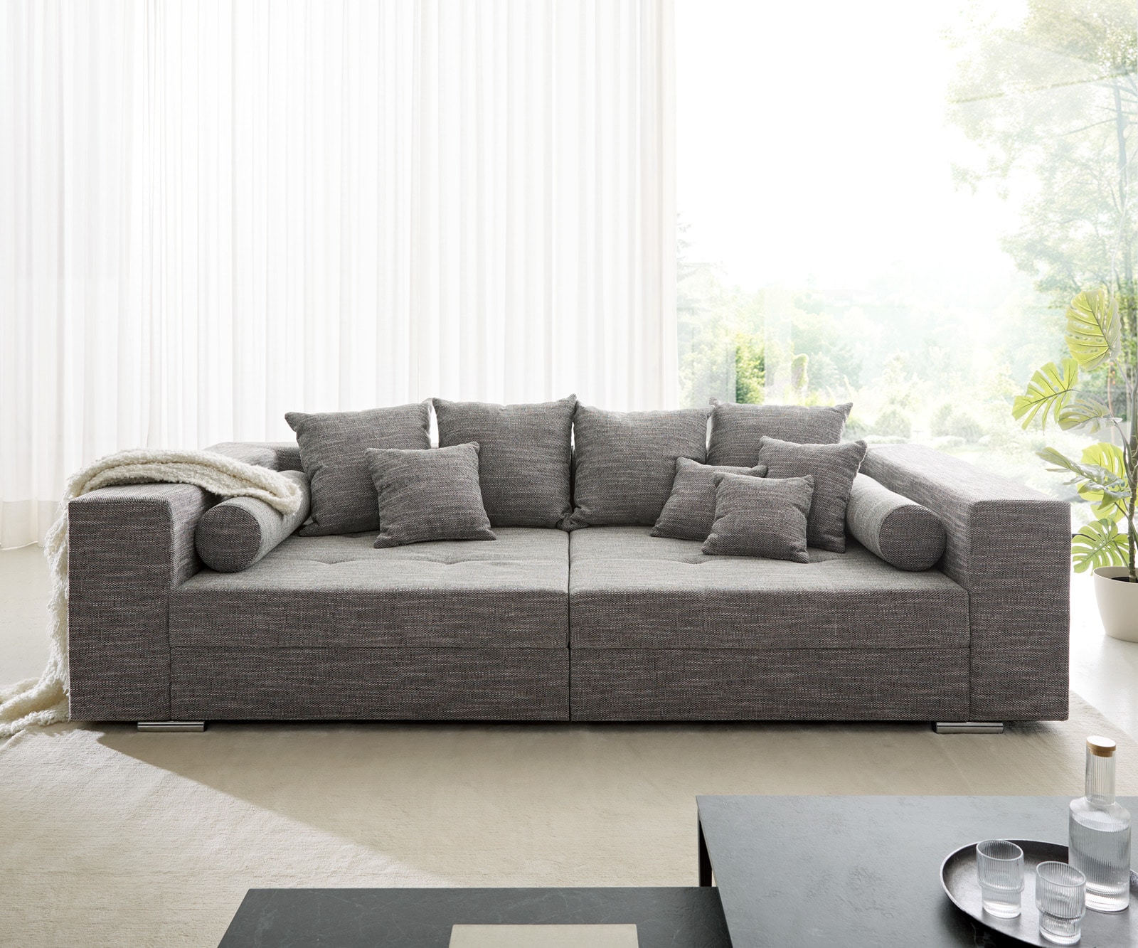 XXL-Bank Marlen 300x140 cm lichtgrijze bank 4