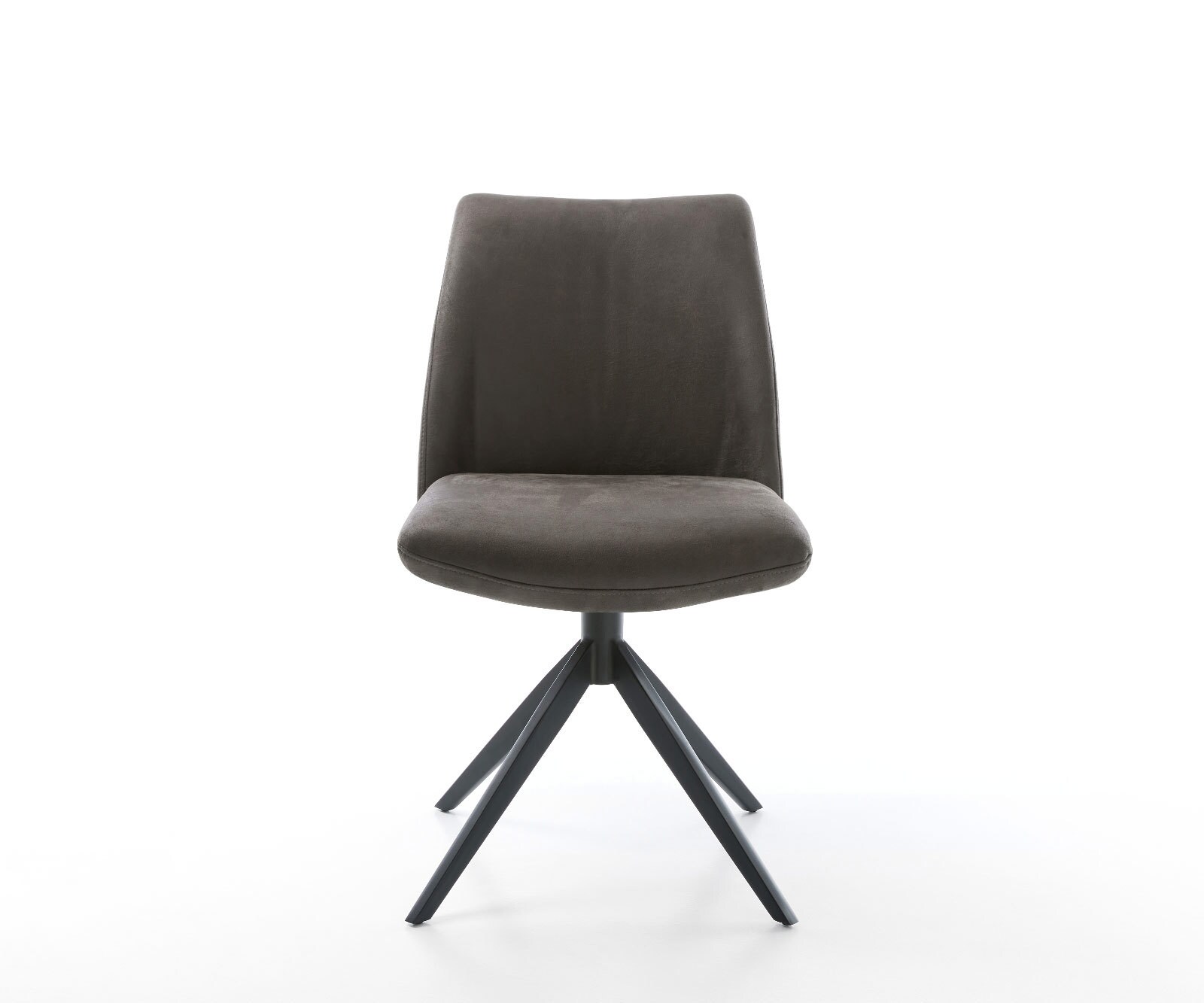 Draaistoel Elso-Flex microvelours antraciet vintage kruisframe breed zwart 360° draaibaar rocker-functie pocketveer kern 1