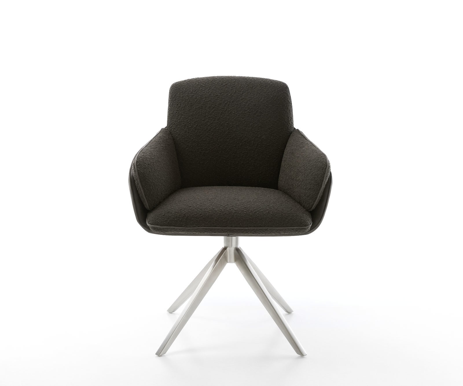 Draaistoel Luan-Flex met armleuning materiaalmix zwart kruisframe breed roestvrij staal 360° draaibaar rocker-functie 1 Draaistoel Luan-Flex met armleuning materiaalmix zwart kruisframe breed roestvrij staal 360° draaibaar rocker-functie 1