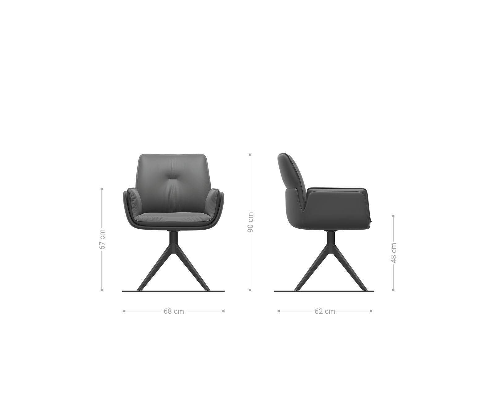 Draaistoel Nela-Flex materiaalmix mud kruisframe breed afwerking met titanium 360° draaibaar 5 Draaistoel Nela-Flex materiaalmix mud kruisframe breed afwerking met titanium 360° draaibaar 5