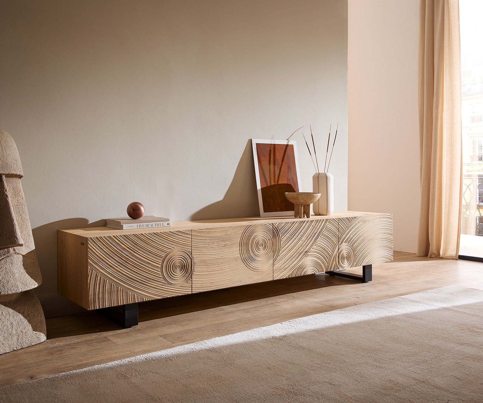 Tv-meubel Ashara 3D effect 1 Tv-meubel Ashara 3D effect 1