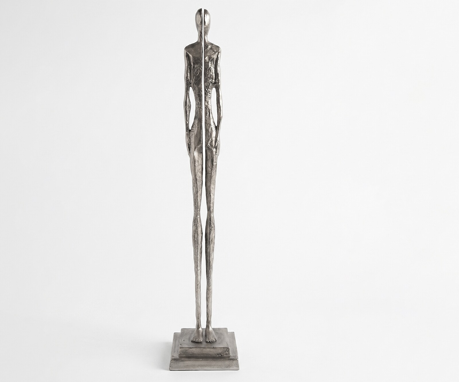 Beeldje Divora B29 x D29 x H157 cm Aluminium Platin Handgemaakt