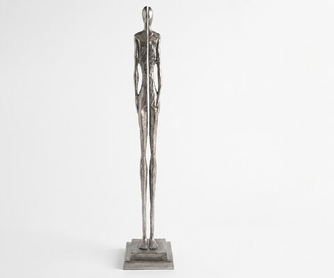 Beeldje Divora B29 x D29 x H157 cm Aluminium Platin Handgemaakt