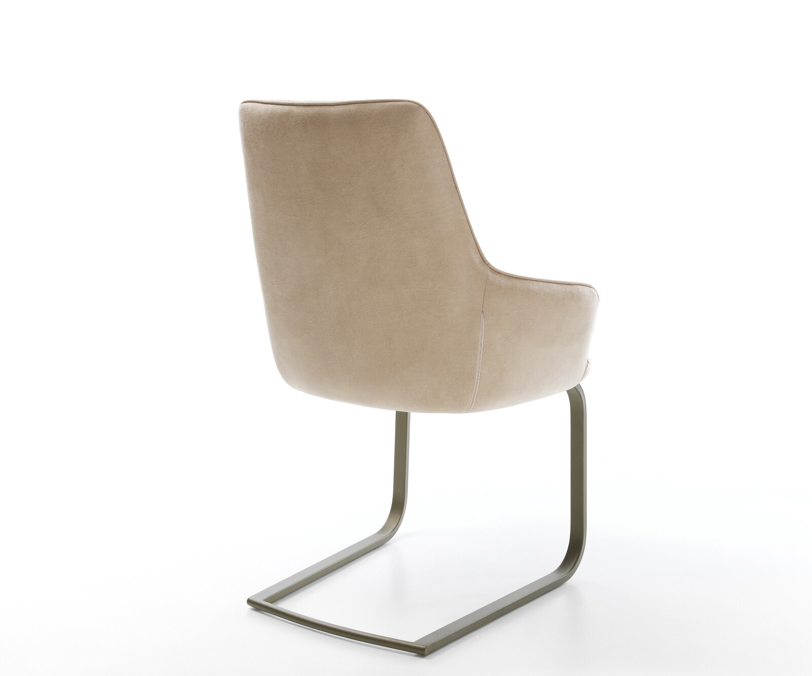 Sledemodel Zelia-Flex met armleuning microvelours beige vintage sledemodel vlak afwerking met titanium pocketveer kern 5