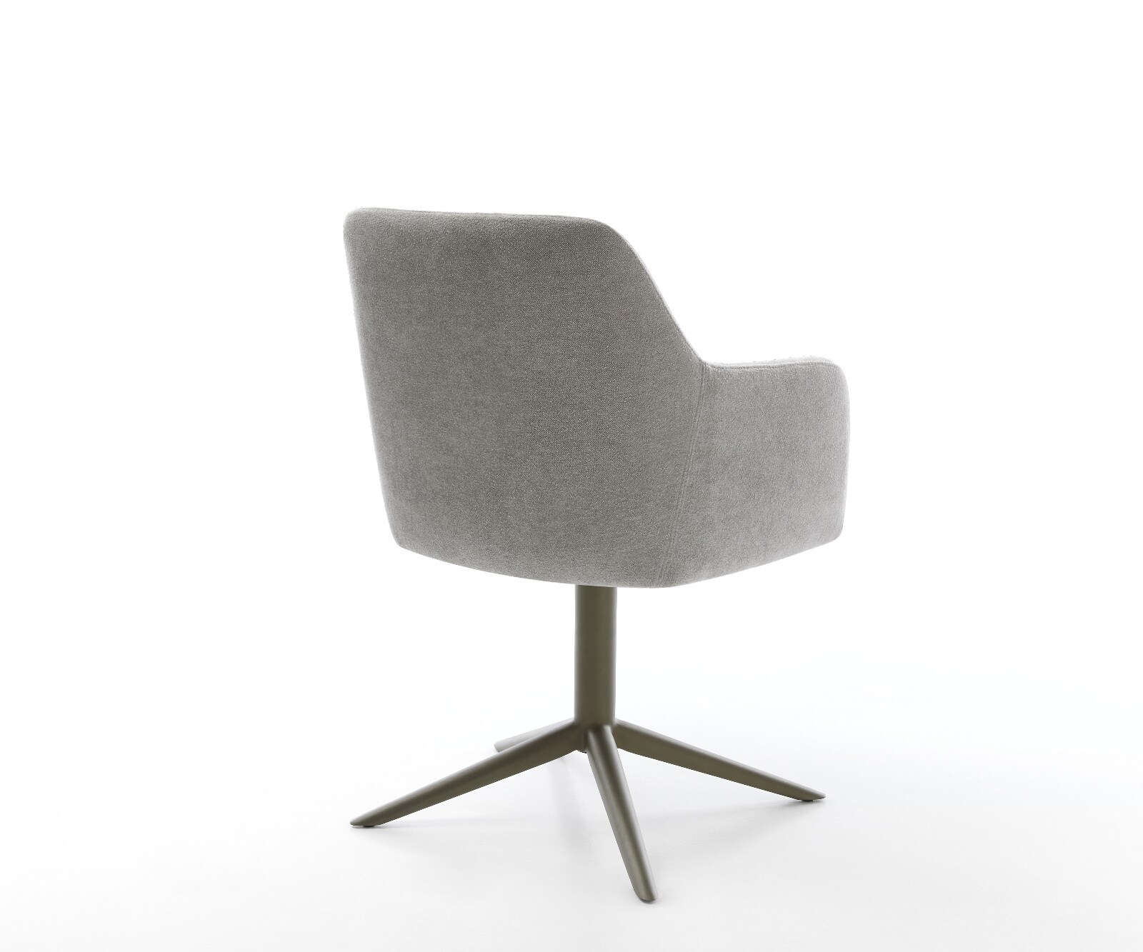 Draaistoel Greg-Flex zachte stof met structuur grijs kruispoot afwerking met titanium 360° draaibaar rocker-functie pocketveer kern 5