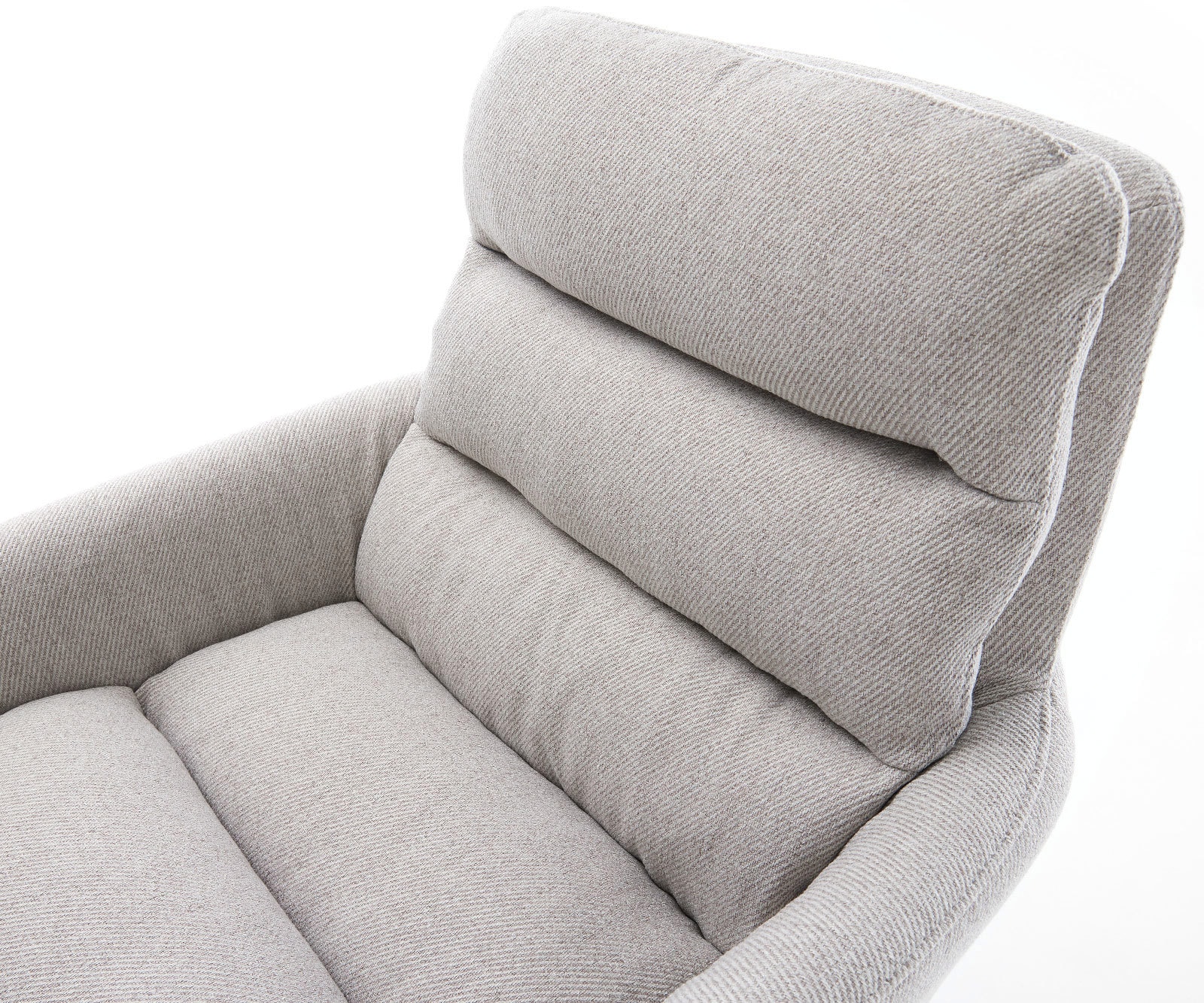 Eetkamerstoel Abelia-Flex met armleuning stripes lichtgrijs kruisframe hoekig roestvrij staal 3 Eetkamerstoel Abelia-Flex met armleuning stripes lichtgrijs kruisframe hoekig roestvrij staal 3