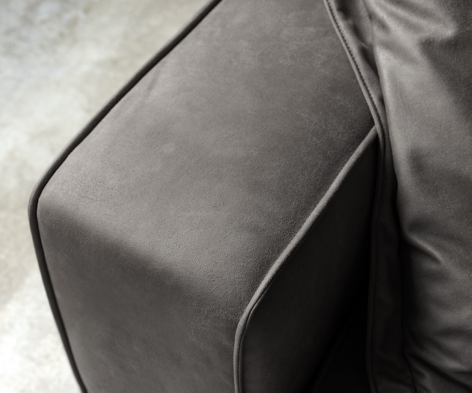 Big-sofa Snoosh 400x150 cm Microvezel zwart Vintage Recamiere rechts 6