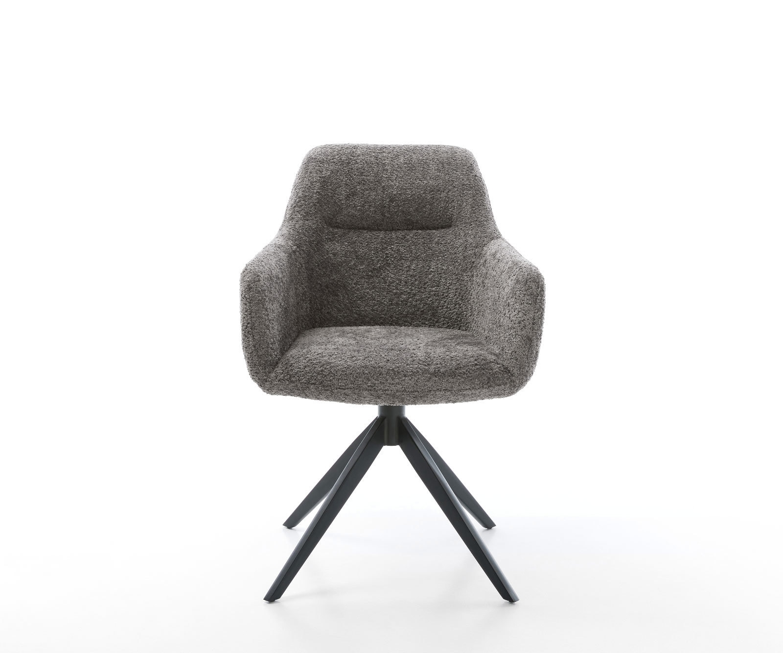 Draaistoel Pejo-Flex bouclé grijs kruisframe breed zwart 360° draaibaar rocker-functie pocketveer kern 1 Draaistoel Pejo-Flex bouclé grijs kruisframe breed zwart 360° draaibaar rocker-functie pocketveer kern 1