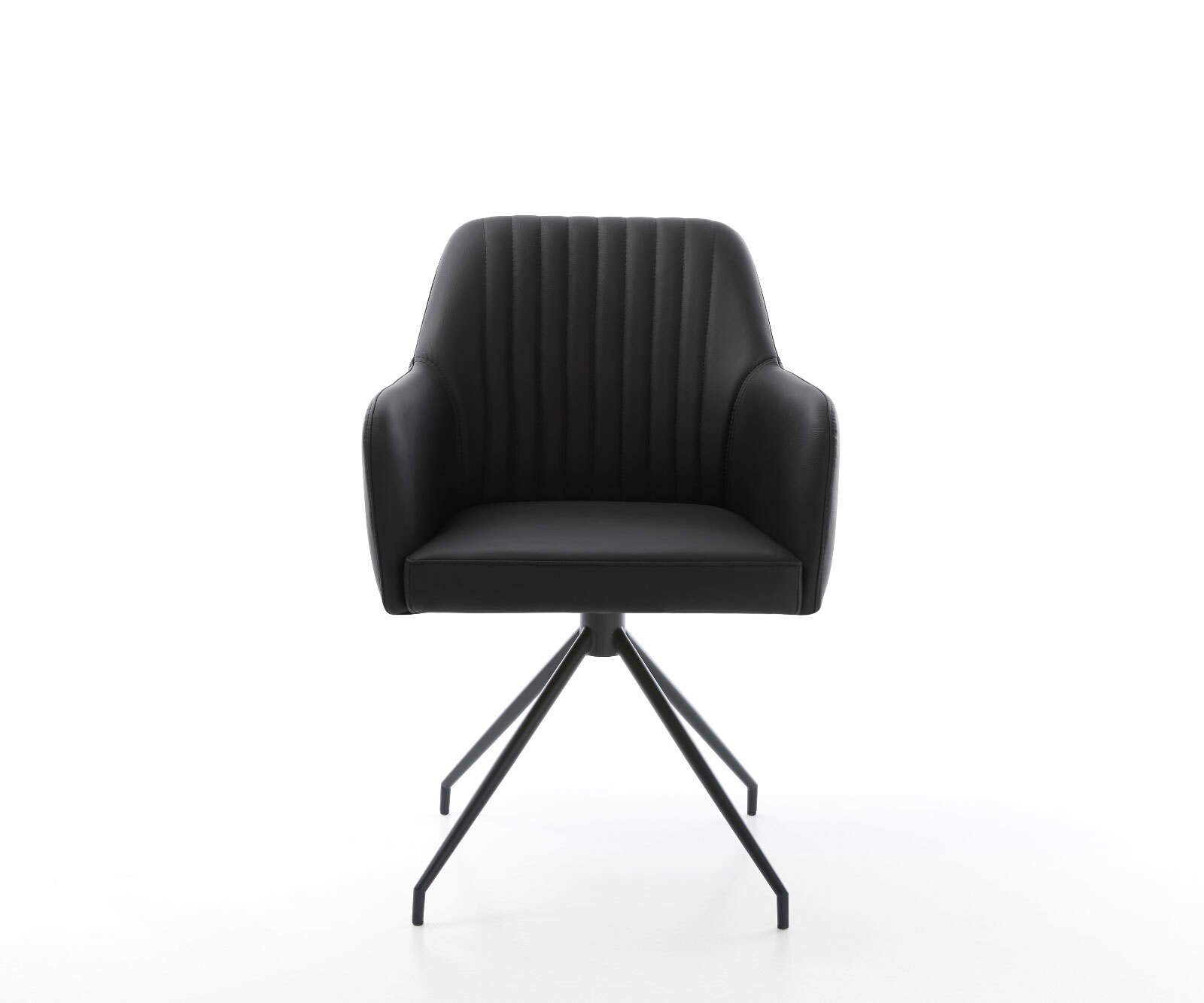 Eetkamerstoel Greg-Flex echt leer zwart kruisframe conisch zwart pocketveer kern 1 Eetkamerstoel Greg-Flex echt leer zwart kruisframe conisch zwart pocketveer kern 1
