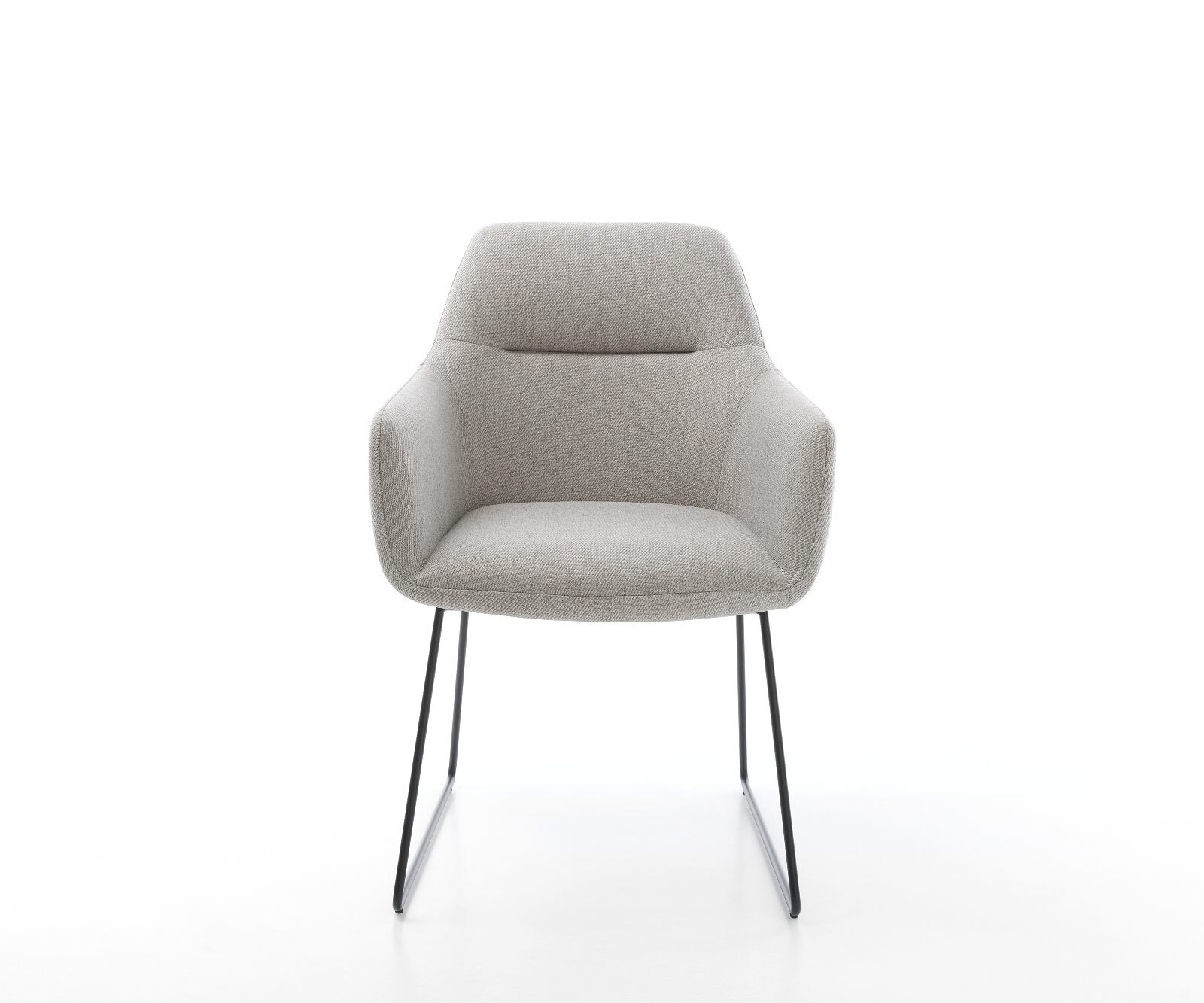 Eetkamerstoel Pejo-Flex stripes lichtgrijs slipframe zwart pocketveer kern 1 Eetkamerstoel Pejo-Flex stripes lichtgrijs slipframe zwart pocketveer kern 1