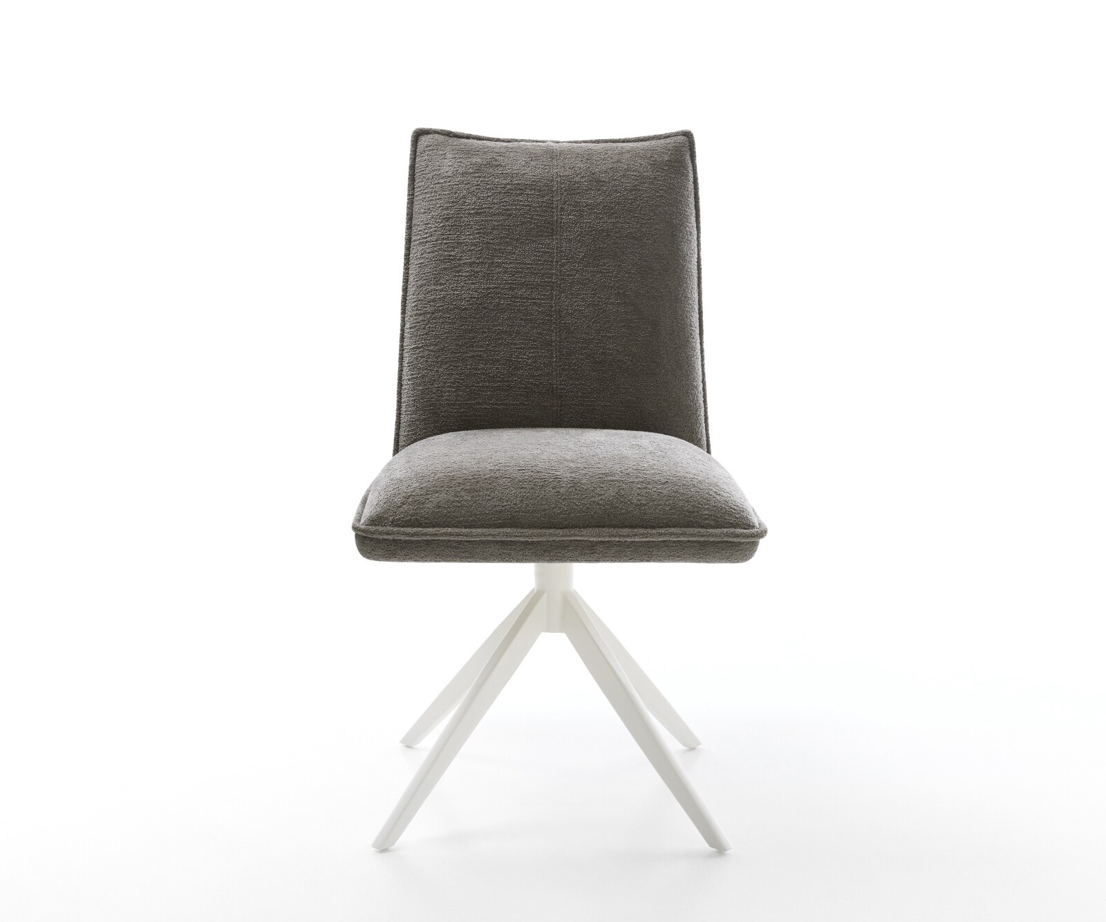 Draaistoel Lelio-Flex bouclé zacht mud kruisframe breed wit 360° draaibaar rocker-functie pocketveer kern 2